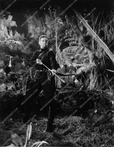 Leslie Banks w his bow and arrow film Most Dangerous Game 1629-15