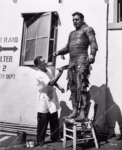 Lon Chaney Jr Jack Pierce makeup man Mummy's Ghost 1711-26