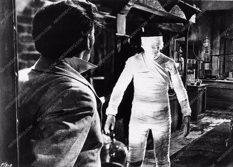 candid Christopher Lee w tape recorder film Cuerse of Frankenstein 1714-30