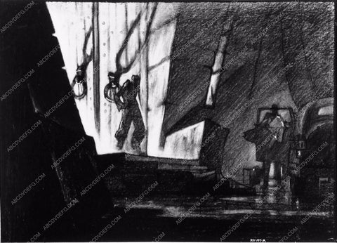 story board sketch classic horror film Son of Frankenstein 1749-28