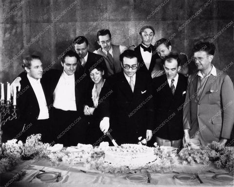 Fredric March and cast present Rouben Mamoulian Birthday Cake 1774-32