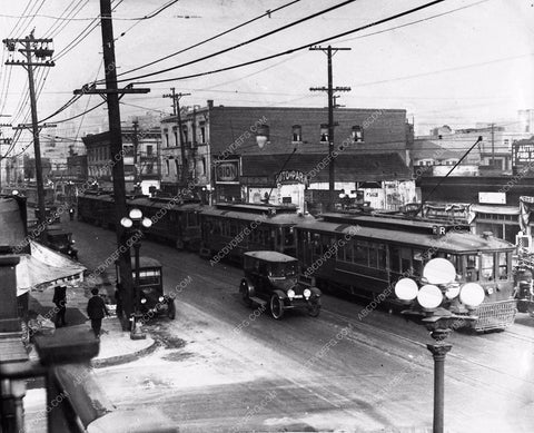1923 Historic Los Angeles streetcars and city scene 1785-07