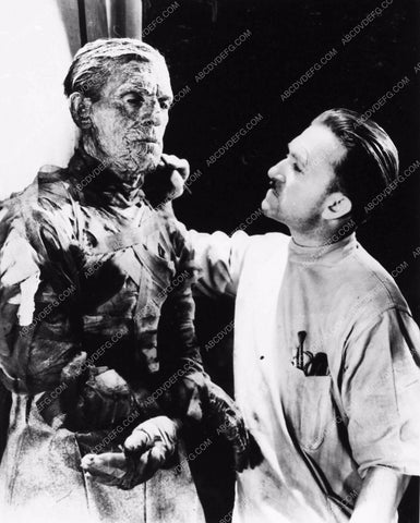 Jack Pierce makeup for Boris Karloff The Mummy behind the scenes 1804-30