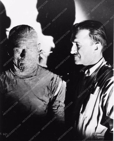 Jack Pierce makeup for Boris Karloff The Mummy behind the scenes 1804-35