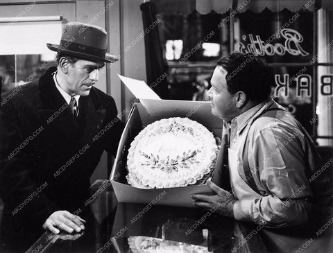 Boris Karloff ordering birthday cake film The Devil Commands 1849-25