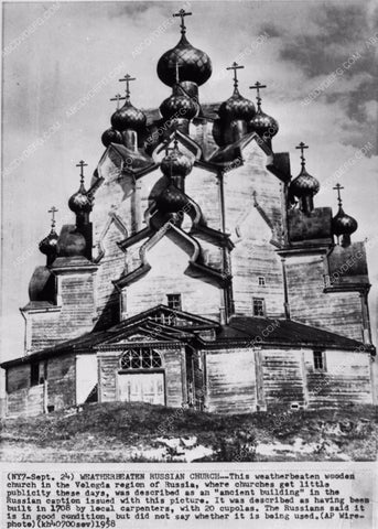 Russian Church built in 1708 of wood in the Velogda region 1868-35