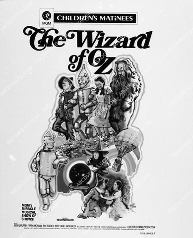 ad slick Judy Garland and cast film The Wizard of Oz 1885-13