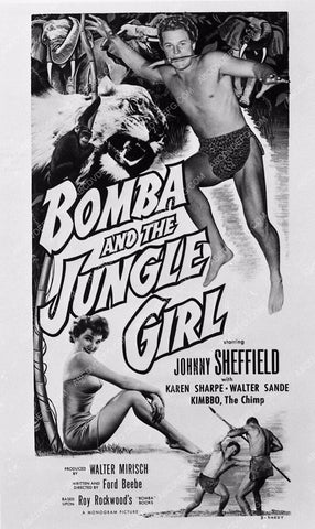 ad slick Johnny Sheffield Bomba and The Jungle Girl 1889-02