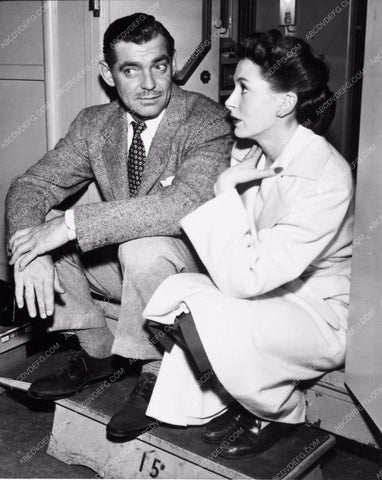 Clark Gable Deborah Kerr candid outside the dressing rooms MGM 1910-19