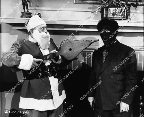 3 Stooges Joe Besser as Santa Claus hits Moe w the fireplace dust 1956-08