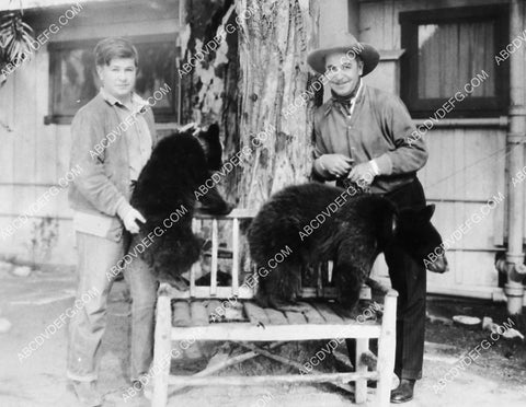 Noah Beery Sr & Jr w some bear cubs 1956-33