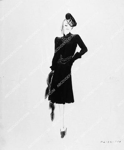Edith Head costume wardrobe sketch Dorothy Lamour film Man About Town 1979-31