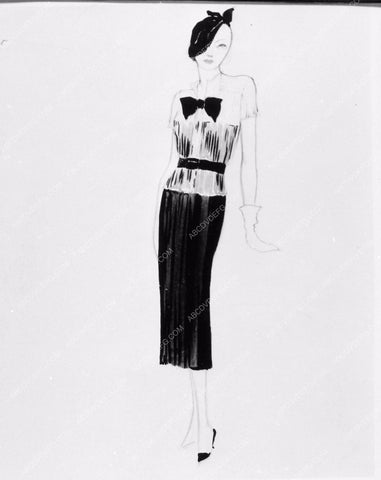 Edith Head sketch for Dorothy Lamour Big Broadcast of 1938 film 1980-06