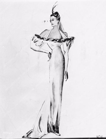 Edith Head sketch for Dorothy Lamour Big Broadcast of 1938 film 1980-16