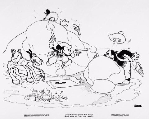 ad slick Disney cartoon Mickey Mouse Two Gun Mickey 2043-31