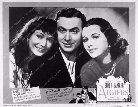 ad slick Hedy Lamarr Charles Boyer Algiers 2051-27