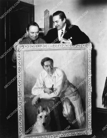 Bela Lugosi w oil painting of self and dog 2112-34