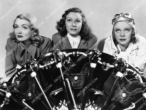 Constance Bennett Nancy Kelly Alice Faye around a radial engine film Tail Spin 2123-32