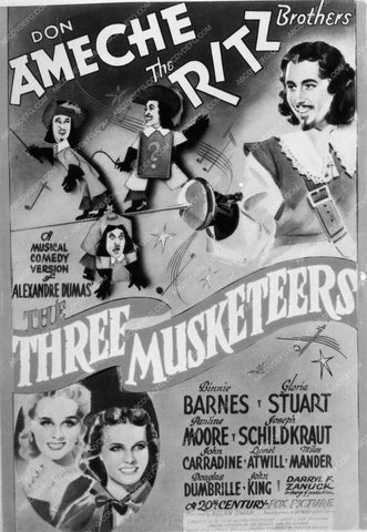 The Ritz Brothers comdy film The Three Musketeers art still 2126-03
