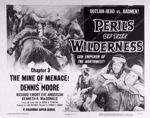 Dennis Moore add slick serial film Perils of the Wilderness 2176-18