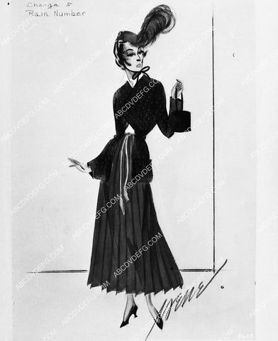 MGM Studios costume wardrobe sketch by Irene for film Easter Parade 2195-31