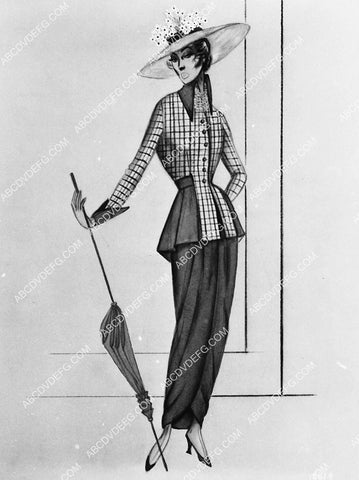 MGM Studios costume wardrobe sketch by Irene for film Easter Parade 2195-35