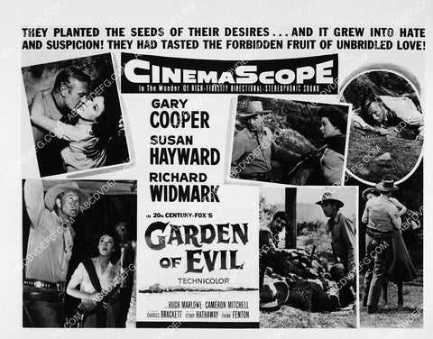 ad slick Gary Cooper Susan Hayward Richard Widmark film Garden of Evil 2196-01