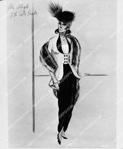 MGM Studios costume wardrobe sketch by Irene for film Easter Parade 2196-04