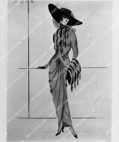 MGM Studios costume wardrobe sketch by Irene for film Easter Parade 2196-10