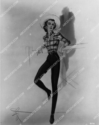 MGM Studios costume wardrobe sketch by Irene for film The Opposite Sex 2196-21