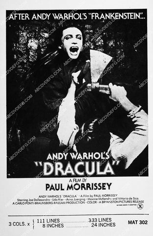 ad slick Andy Warhol's Dracula 2197-11