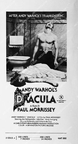ad slick Andy Warhol's Dracula 2197-12