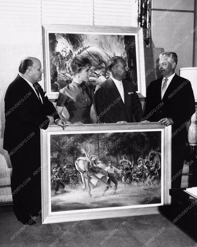 candid photo Barbara Eden George Pal Nicolas Reisini Reynolds Brown Cinerama 2245-27