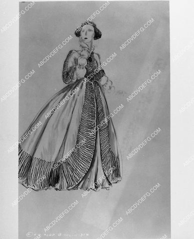 Columbia Studios wardrobe costume sketch by Ernst Dryden film The King Steps Out 2253-19