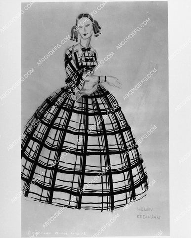 Columbia Studios wardrobe costume sketch by Ernst Dryden film The King Steps Out 2253-20