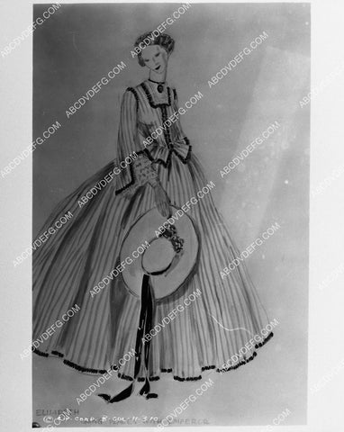 Columbia Studios wardrobe costume sketch by Ernst Dryden film The King Steps Out 2253-23