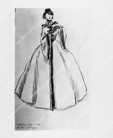 Columbia Studios wardrobe costume sketch by Ernst Dryden film The King Steps Out 2253-26