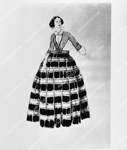 Columbia Studios wardrobe costume sketch by Ernst Dryden film The King Steps Out 2253-29
