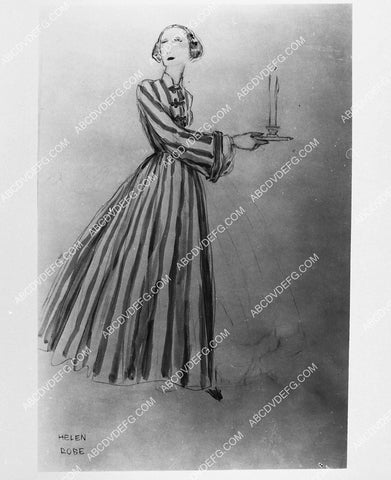 Columbia Studios wardrobe costume sketch by Ernst Dryden film The King Steps Out 2253-30