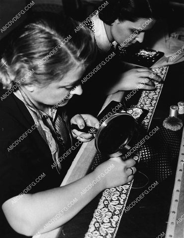 MGM Studios wardrobe dept making dresses for Norma Shearer film Marie Antoinette 2308-29