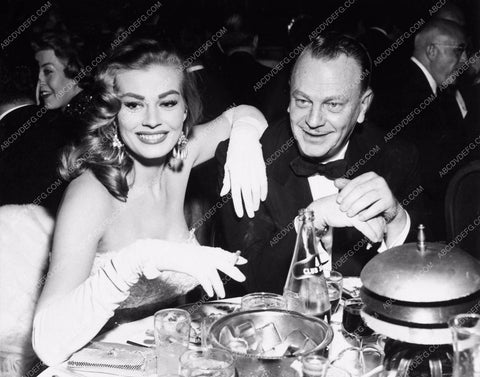 1956 candid photo Anita Ekberg Milt Weiss at the famous Coconut Grove Club 2363-01