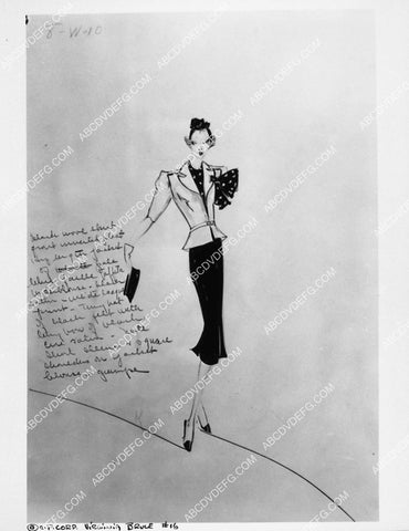 costume wardrobe sketch by Robert Kalloch for Virginia Bruce unknown film 2379-17