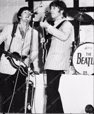 Paul McCartney John Lennon and guitar on stage 2539-31