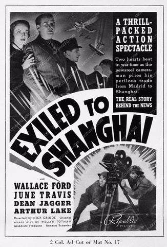 ad slick Wallace Ford Exiled To Shanghai 2546-12