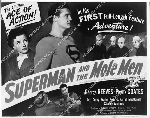 ad slick George Reeves Phyllis Coates film Superman and the Mole Men 2721-34