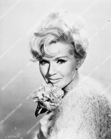 Connie Stevens posing w a flower 2754-3
