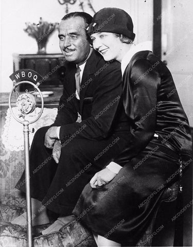 Mary Pickford Douglas Fairbanks WBOQ microphone candid 2785-32