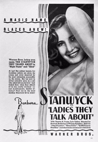 ad slick 0Barbara Stanwyck Ladies They Talk About 2793-02