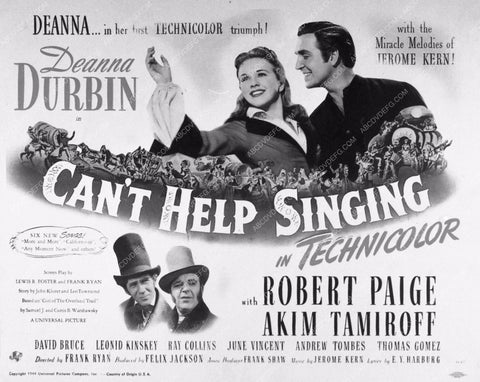 Deanna Durbin lobby card Can't Help Singng 2870-17