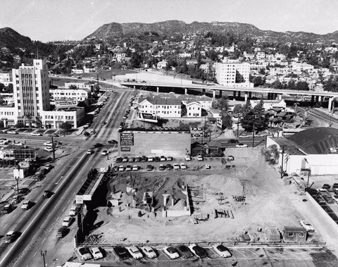 c 1955 historic Hollywood LA Capital Records Building under construction 2877-09
